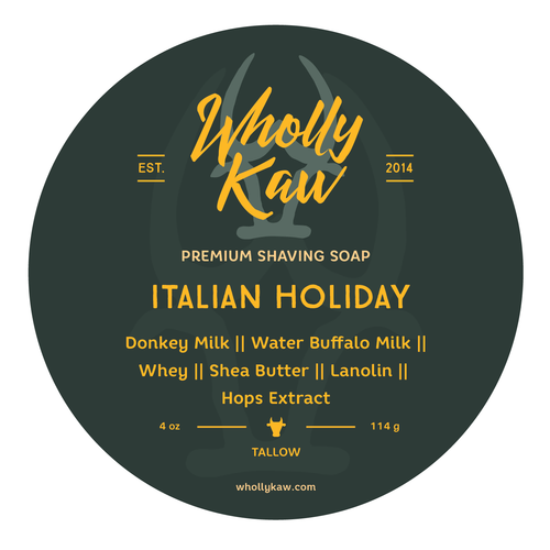 Wholly Kaw Italian Holiday Shaving Soap Tallow