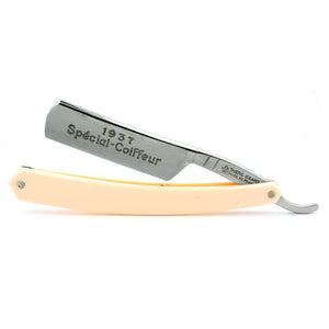 Thiers Issard Straight Razor Special Coiffeur 6/8" White Plastic Handle