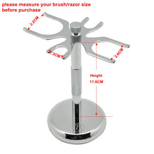 Load image into Gallery viewer, OZ BARBER CHROME METAL SHAVING STAND FOR RAZOR BRUSH #22 - Ozbarber