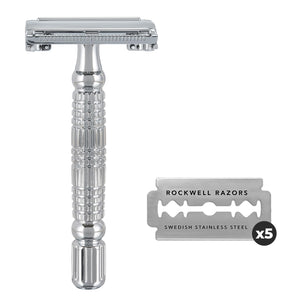 Rockwell Razors Double-Edge Safety Razor R1 White Chrome