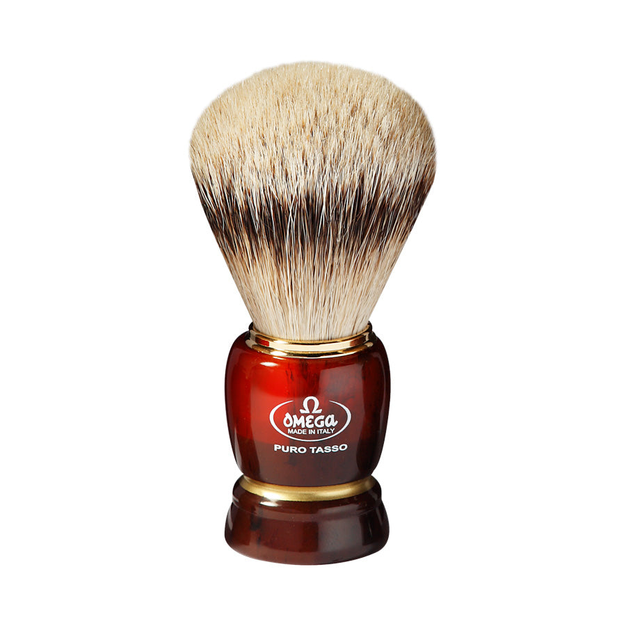 Omega 637 Silvertip Badger Shaving Brush