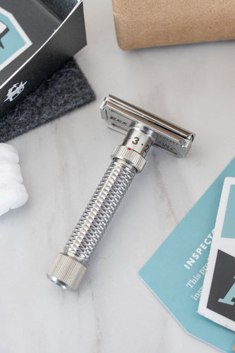 Rex Supply Co Konsul Slant Adjustable Stainless Steel DE Safety Razor