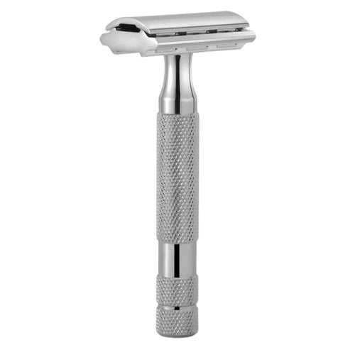 Rockwell 2C Safety Razor White Chrome