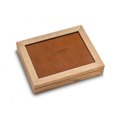 Thiers Issard Oak Empty Box with Glass Window for 7 Razors