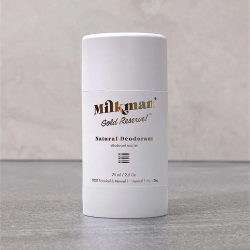 Milkman Men's Gold Reserve Natural Deodorant (Leather, Musk Tobacco)