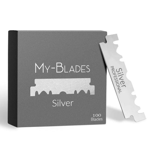 My-Blades Silver Single Edge Steel Razor Blades (100 Pack)