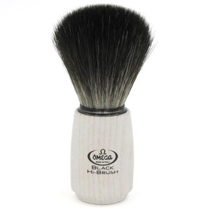 OMEGA BLACK HI-BRUSH FIBER SHAVING BRUSH 0196711 - Ozbarber