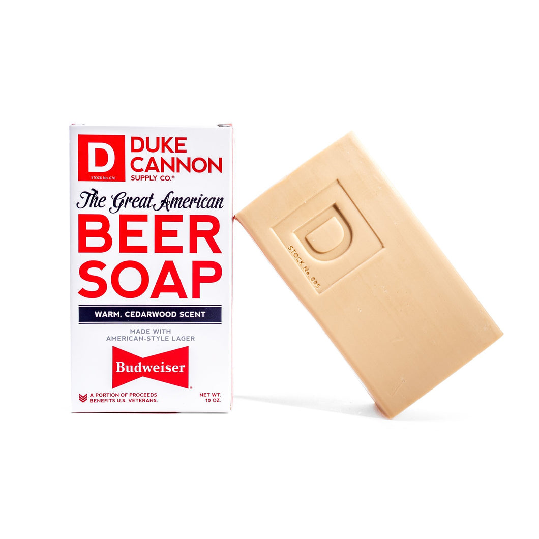 DUKE CANNON GREAT AMERICAN BEER SOAP - MADE WITH BUDWEISER - Ozbarber