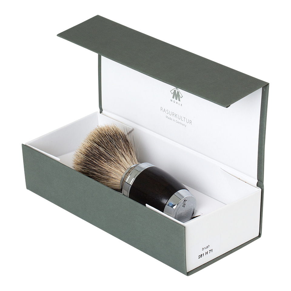Muhle Stylo H75 Fine Badger Hair Shaving Brush – African Blackwood