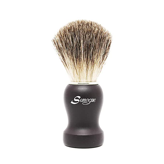 Semogue Pharos-C3 Pure Grey Badger Shaving Brush - Black