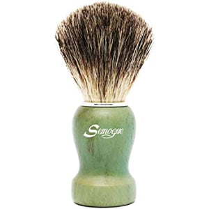Semogue Pharos-C3 Pure Grey Badger Shaving Brush - Ocean Green Handle