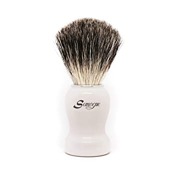 Semogue Pharos-C3 Pure Grey Badger Shaving Brush - Arctic White