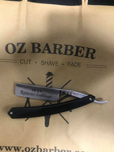 Load image into Gallery viewer, THIERS ISSARD STRAIGHT RAZOR &quot;SPECIAL COIFFEUR&quot; 6/8&quot; BLACK PLASTIC HANDLE 275-6/8-SC-PN - Ozbarber
