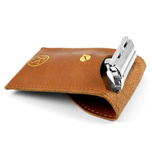 Load image into Gallery viewer, Frank Shaving Brown Leather Case For Safety Razor - Ozbarber