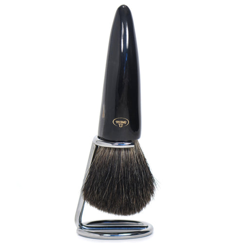 Omega 6599 Black Badger Shaving Brush with Stand