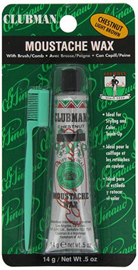 Clubman Chestnut Moustache Wax 0.5oz - Ozbarber