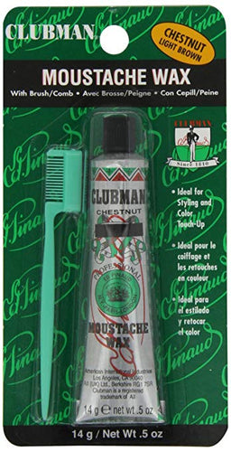 Clubman Chestnut Moustache Wax 0.5oz - Ozbarber
