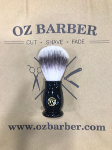 FRANK SHAVING FAUX EBONY HANDLE SYNTHETIC SHAVING BRUSH - Ozbarber