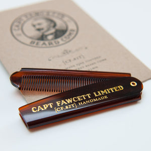 Captain Fawcett's Folding Beard & Moustache Comb 7.6" - Ozbarber