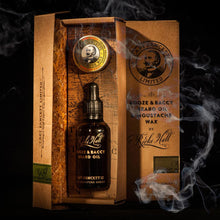 Load image into Gallery viewer, Captain Fawcett&#39;s Ricki Hall Booze &amp; Baccy Beard Oil &amp; Moustache Wax Gift Set