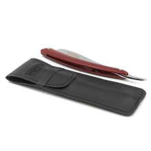 Load image into Gallery viewer, BARBAROSSA JAPANESE KAMISORI STRAIGHT RAZOR IN FIRE RED - POLISHED SILVER - Ozbarber