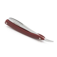 Load image into Gallery viewer, BARBAROSSA JAPANESE KAMISORI STRAIGHT RAZOR IN FIRE RED - POLISHED SILVER - Ozbarber
