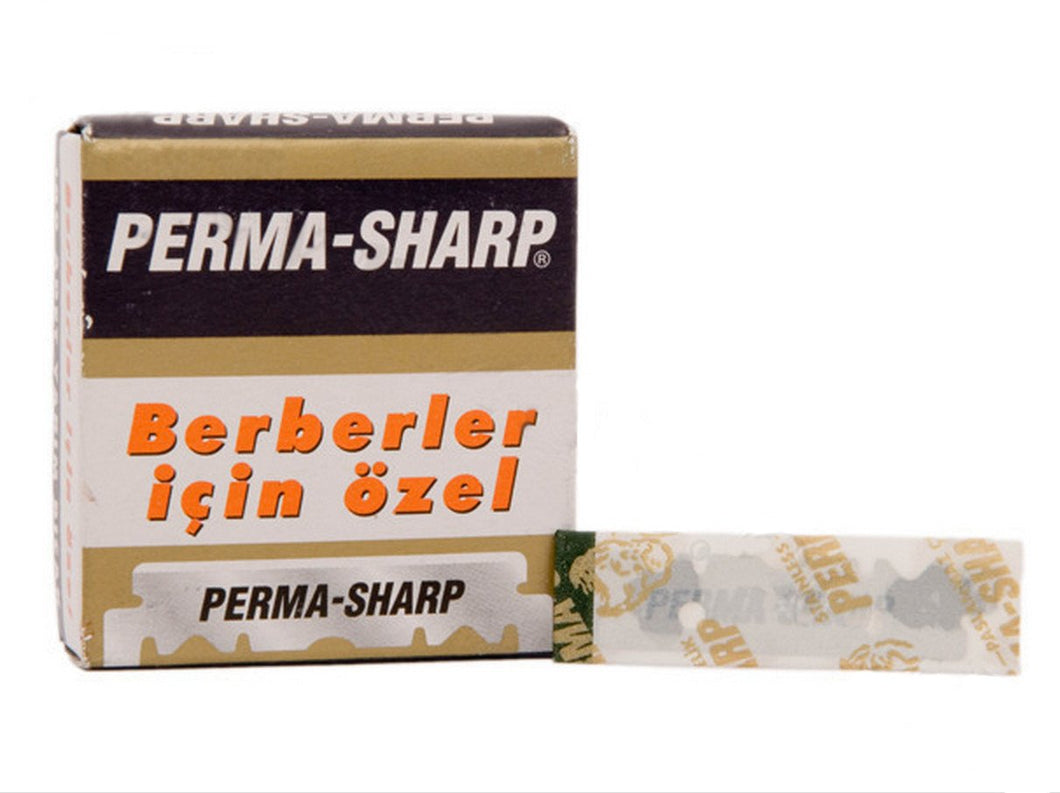 PERMA SHARP PROFESSIONAL SINGLE EDGE RAZOR BLADES (100) - Ozbarber