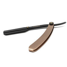 Load image into Gallery viewer, BARBAROSSA THE SABRE CUT THROAT - ROSE GOLD RAZOR WITH BLACK BLADE - Ozbarber