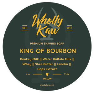 Wholly Kaw King of Bourbon Shaving Soap Tallow