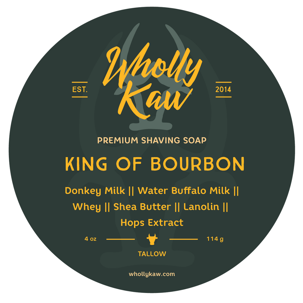 Wholly Kaw King of Bourbon Shaving Soap Tallow