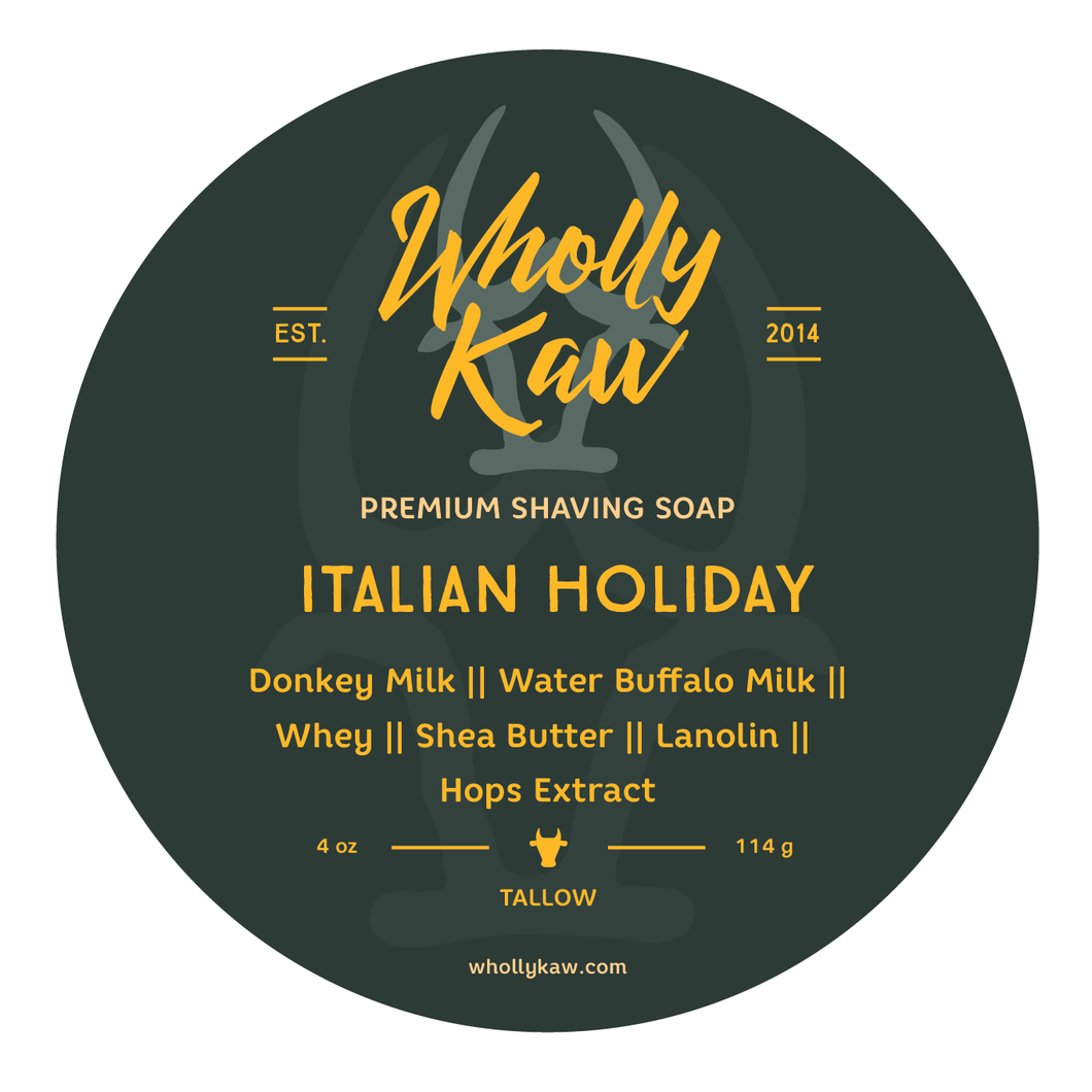 Wholly Kaw Italian Holiday Shaving Soap Tallow