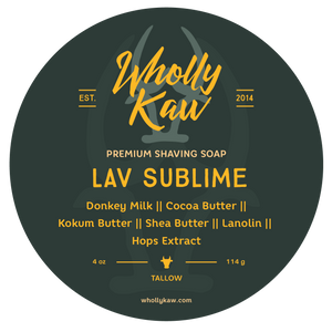 Wholly Kaw Lav Sublime Shaving Soap Tallow