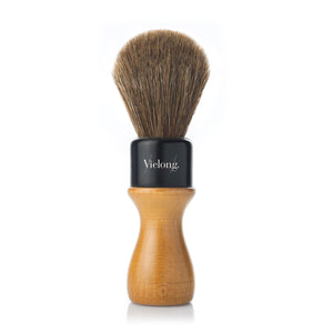 VieLong American Style Brown Horse Hair Shaving Brush Wood Handle D24