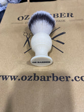 Load image into Gallery viewer, Oz Barber Ivory Handle Synthetic Shaving Brush S16-R300I