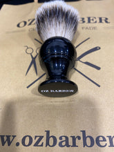 Load image into Gallery viewer, Oz Barber Silvertip Badger Black Handle Shaving Brush SL-R300B
