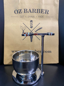 Oz Barber Stand for Shaving set with Bowl Chrome-plated SM32