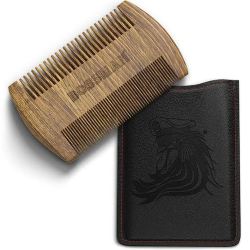 Bossman Pocket Size Sandalwood Comb & Case
