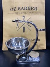 Load image into Gallery viewer, Oz Barber Stand for Shaving set with Bowl Chrome-plated SMC