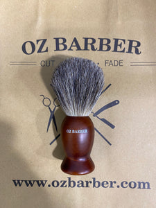 Oz Barber Wood Handle Pure Badger Shaving Brush T-W01ZR