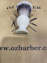 Load image into Gallery viewer, Oz Barber Silvertip Badger Ivory Handle Shaving Brush SL-R300I