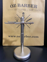 Load image into Gallery viewer, Oz Barber Zinc Alloy Shaving Brush and Razor Stand SM18