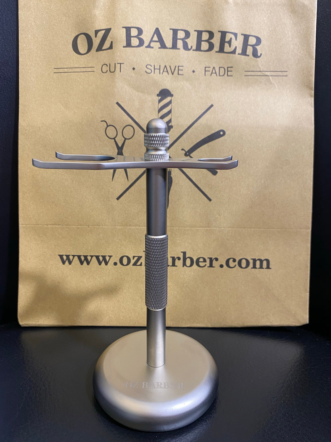 Oz Barber Zinc Alloy Shaving Brush and Razor Stand SM18