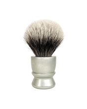 Load image into Gallery viewer, IL Marchese Shaving Brush Mod. Elitario Aluminum Brushed Two Band Manchurian
