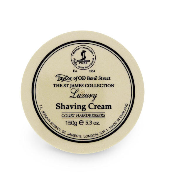 TAYLOR OF OLD BOND STREET ST JAMES COLLECTION SHAVING CREAM 150G - Ozbarber