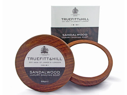 Truefitt & Hill Sandalwood Luxury Shaving soap in wooden bowl 99g - Ozbarber